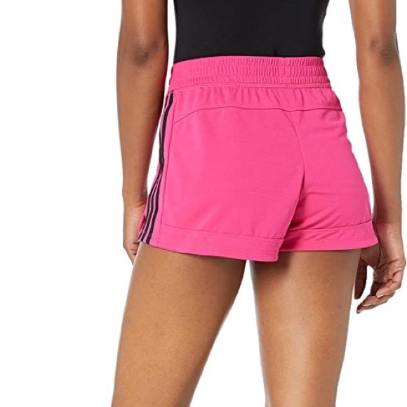 ADIDAS PACER 3S KNIT SHORTS - PINK - Picture 5 of 6